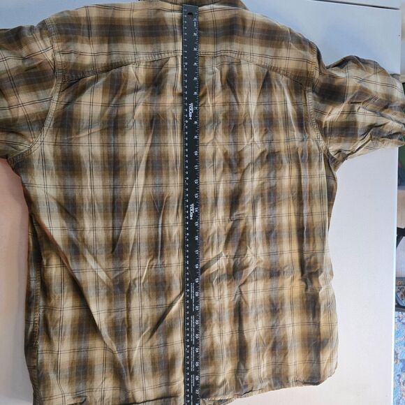 Orvis Trout Bum Shirt Men's Large Brown Plaid Button Down Long Sleeve - Picture 9 of 16